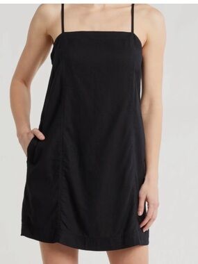 Madewell Black Mini Linen Dress